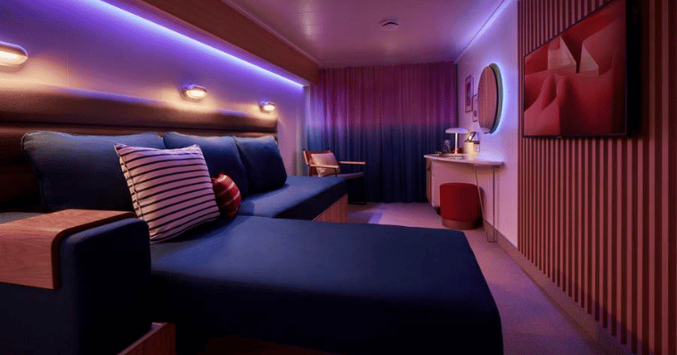 Night time mode in your sea terrace cabin